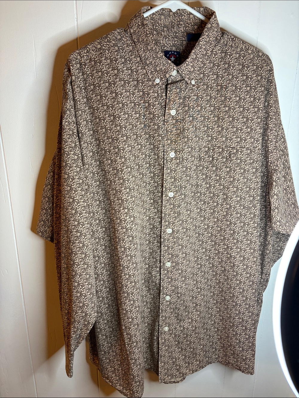 Panhandle Slim Men's Size XXL Brown & Tan Geometric Medallion Paisley Long Sleev